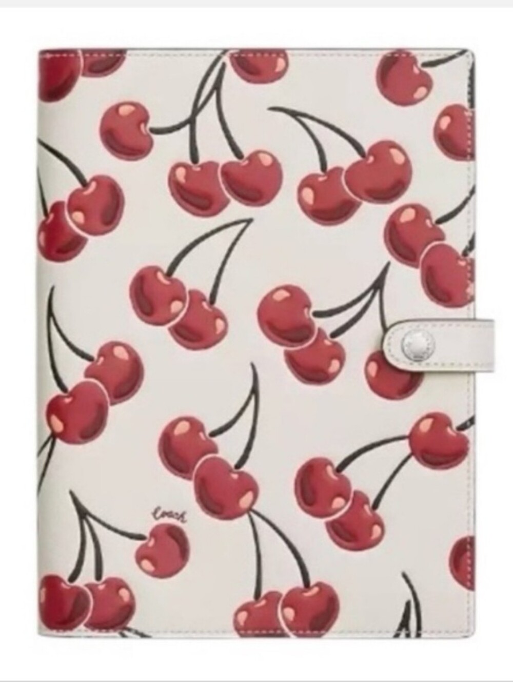 NEW Coach Chalk Red Cherries Notebook Planner Journal School Work Writing CY992